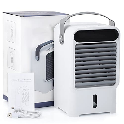 星永鑫 Condizionatore d'Aria Portatile, Raffreddatore Aria Spazio Personale Mini USB con 3 velocità, Circolazione Acqua Spray Umidificante Raffreddatore 