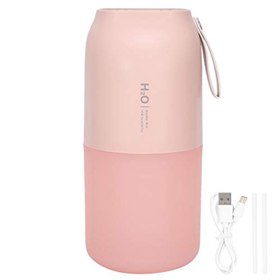 Diffusore umidificatore a doppio spruzzo con ricarica USB da 300 ml, atomizzazione nanometrica Umidificatore d'aria a 2 marce con luce notturna, prote