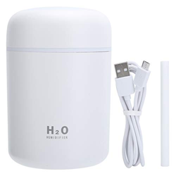 Alvinlite Umidificatore a LED colorato - Umidificatore da Tavolo USB da 300 ml per Camera da Letto dell'ufficio dell'auto(Bianca) Famiglia características