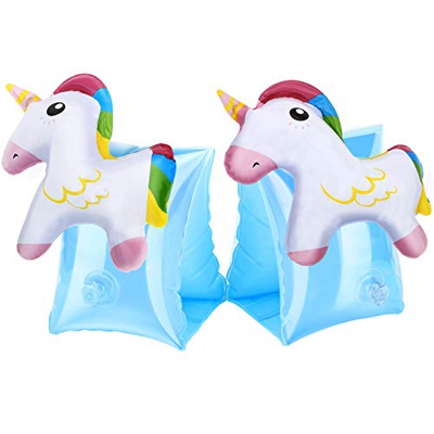 HeySplash Bracciale Galleggiante, Manica Gonfiabile di Sicurezza per Bambini di età 3-6 – Unicorno