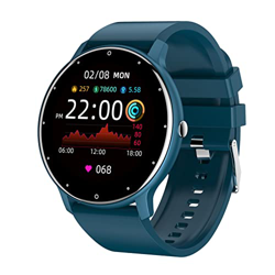 Smartwatch blu touch screen fitness tracker donne e uomini per cardiofrequenzimetro sangue ossigeno monitoraggio passo contatore precio