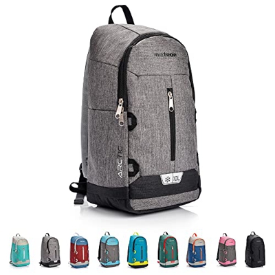 meteor Zaino Termico per PIC nic Viaggio Campeggio Barbecue all'Aperto Eventi - Zaino Isoterma 10 L o 20 L per Alimenti Mantenere Pranzo Arctic (10 L,