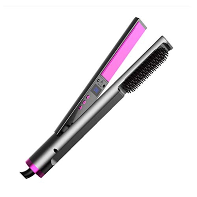 3 in 1 Flat Iron Hair Straightener And Curler Electric Hot Comb Fast Heating Hair Straightening Brush