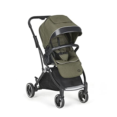 ms 21415 - Passeggino Montecarlo Grande, Trolley, Capottina Allungabile, Pieghevole Facile e Compatto, Unisex, Verde
