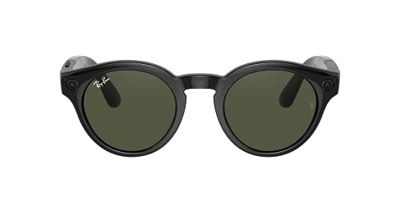 Ray-Ban STORIES ROUND 4003 col SHINY BLACK lenti G15 GREEN