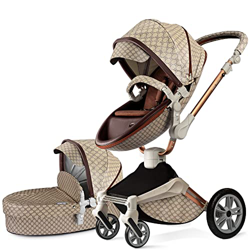 Hot Mom - Passeggino combinato 2 in 1, rotazione a 360°, con navicella e seggiolino sportivo, con adattatore per carrozzina, telaio in alluminio 2022  precio