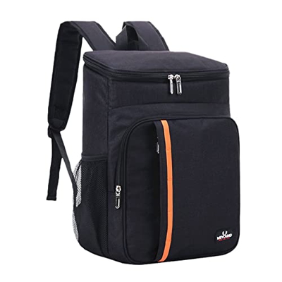 Zeroall Zaino Termico Frigo 20L Borsa Termica per Picnic, Borsa Frigo Isoterma per Campeggio, BBQ, Shopping, Viaggi, Pesca e Spiaggia(Nero)