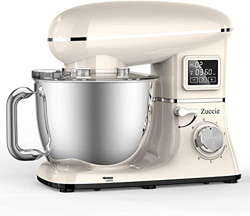 Impastatrice Planetaria, Zuccie 6,2L Schermo Tattile LCD Robot da Cucina con Funzione Timer, 1500W 6Velocità Impastatrice con 7 Accessori per Frullato precio