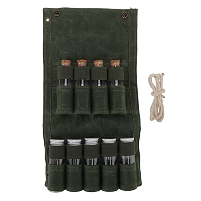 9Pcs Bottiglia di Spezie Cera Bagnata Tela Portatile Condimento Sacchetto di Immagazzinaggio Con Il Vetro Per Il Campeggio All'aperto Viaggiare Alpini