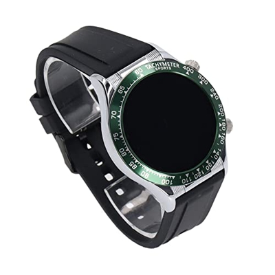 LBEC Smartwatch Fitness, promemoria Chiamata in Arrivo con quadrante Personalizzato Smartwatch 3 Effetti Menu per la Scuola Quadrante Verde Argento co
