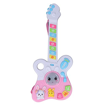 Chitarra musicale per bambini, giocattoli per strumenti musicali per bambini con modello educativo elettrico multifunzionale