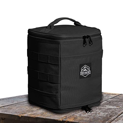 Dusehu Borsa multifunzione per attrezzi – Borsa da campeggio con manici, borsa da campeggio per esterni, per viaggi, spiaggia, picnic, design a scompa