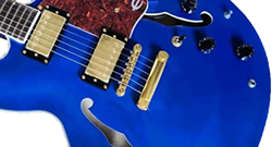 AURH skjos F Body Perforato Jazz Guitar Blue Hollow Electric Guitar Guitars Acustica in Acciaio Acustico (Color : 38inch) características
