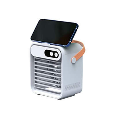 Air Cooler, Mini Air Cooler 4000mAh USB Ricaricabile Umidificatore Aria Condizionata Ventola Di Raffreddamento Bianco Mini Condizionatore D'aria, Port