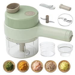 Zceplem Mini Robot da Cucina | Set tagliaverdure Elettrico Portatile 4 in 1 | Strumento da Cucina per Tritatutto per Verdure Multifunzionale Senza Fil en oferta