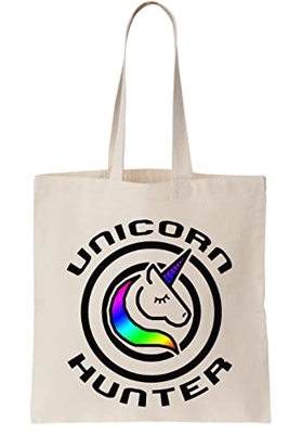 Unicorno Hunter Cool Target design a forma di unicorno con Magico Unicorno Tote Bag Tela, Naturale