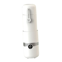 F Fityle Cooler Warmer Cup 350ml Bottiglia con Display a LED Alimentato Tramite USB per Escursioni in Campeggio in Ufficio, Bianco precio