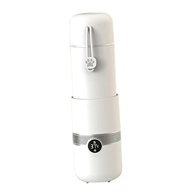 F Fityle Cooler Warmer Cup 350ml Bottiglia con Display a LED Alimentato Tramite USB per Escursioni in Campeggio in Ufficio, Bianco