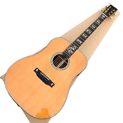 GaYouny Zore. Chitarra Acustica di Cedro Solido, 41 Pollici Body Cocobolo Body Guitarra con intarsio di Legno S Beatirce (Color : Guitar And Case, Siz en oferta