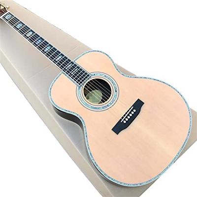 GaYouny Chitarra Acustica in Stile 40 Pollici Om, Tastiera Ebano, Chitarre elettriche acustiche Abete Rosso Solido Beatirce (Color : Guitar And Case, 