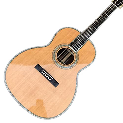 GaYouny Vera Chitarra Acustica di Tipo 000, 39 Pollici 39 Pollici Cedro Solido OOO Guitar Rosewood e Lati Beatirce (Color : Guitar And Fishman, Size :