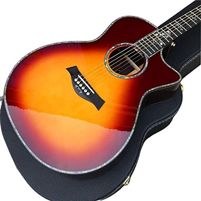 GaYouny Ebano Fingerboard Acoustic Guitar 916 Modello Sunburst Solido Abete Top Real 6 Corde Guitarra Beatirce (Color : Guitar And A11, Size : 41 Inch