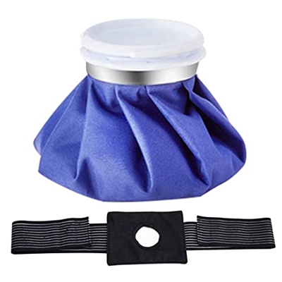 Ice Bag for Injuries,Ice Bag Reusable Hot Cold Pack Pain Relief Physiotherapy Pack with Elastic Wrap 6Inch