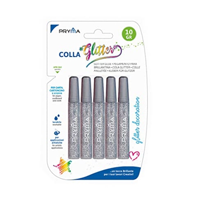 COLLA GLITTER ARGENTO | 5 PEZZI - 10GR