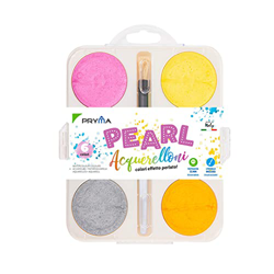 PEARL ACQUERELLONI EFFETTO PERLATO | 6 COLORI CON PENNELLO precio