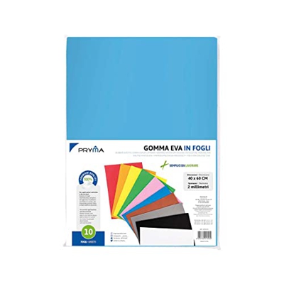 FOGLI GOMMA EVA | CELESTE - 40X60 (10 fogli)