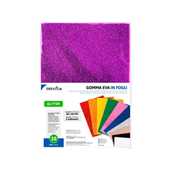 FOGLI GOMMA EVA GLITTER | VIOLA - 40X60 (10 fogli) características