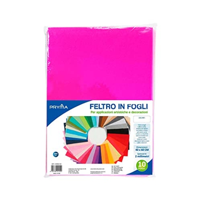 FELTRO IN FOGLI | FUCSIA - 40X60 (10 fogli)
