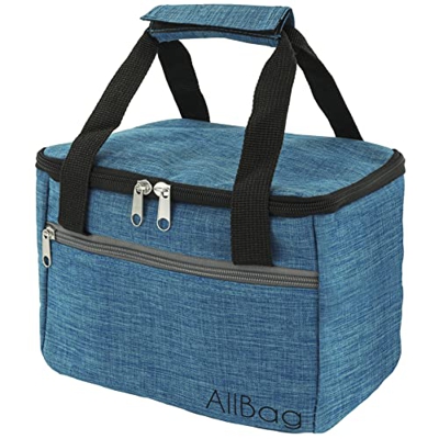 AllBags Borsa termica pieghevole impermeabile termica leggera con scomparto refrigerante termica per lavoro all'aperto, borsa termica per trasporto al