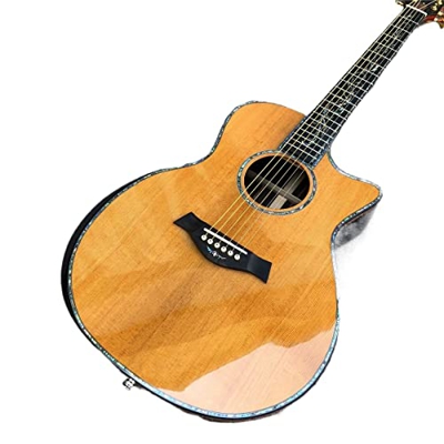 GaYouny Real Ebony Fingerboard Chaylor PS14 Chitarra Acustica, Corpo di Cocobolo, 41 Pollici Solid Cedar Top Guitarra Acoustic Beatirce (Color : Guita