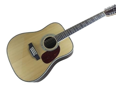 GaYouny + Factory + Round 12 String Guitar Acoustic Guitar Solid Abete Top 12 Corde Chitarra elettrica Acustica KSG 12. String Folk. Beatirce (Color :