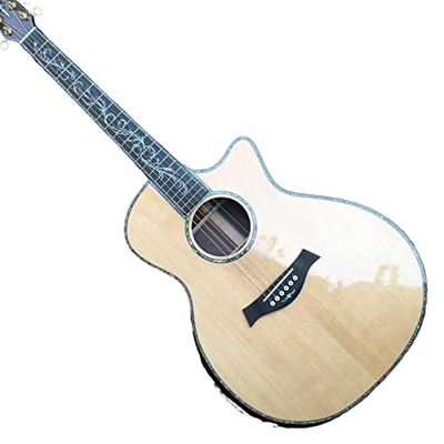 GaYouny Cedar Top Body Taglio Chaylor Chitarra Acustica Acoustic Guitar Real Solid Top PS14 Deluxe Chitarra elettrica Acustica Spedizione Gratuita SP1
