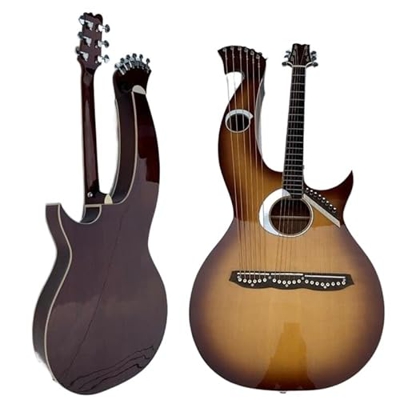 GaYouny 6/6/8 Stringhe Chitarra Acustica Arpa 668-stringa Cithara Doppio Collo Chitarra Acustica Chitarra Acustica Lyra Chitarra spedizione Gratuita B