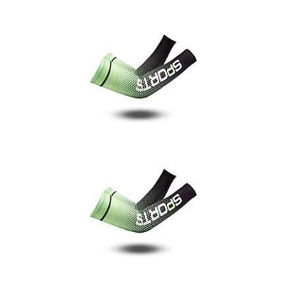 ICDKOYK 2 Set di Ice Sleeve Arm Outdoor Protezione solare Ciclismo Sport Corsa Escursioni Raffreddamento Sciarpa per il viso Scudo portatile lavabile