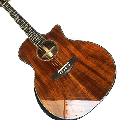 GaYouny top PS14 chitarra acustica, Cocobolo posteriore e fianchi, 41 pollici tastiera ebano intarsio chitarra elettrica acustica Beatirce (colore: ch