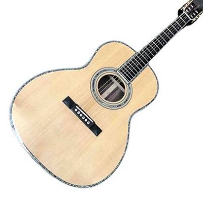 GaYouny IN Custom Solid Cedar Top OOO 42S Body Style Chitarra Acustica Classica Beatirce (colore: chitarra, dimensioni: 99 cm)