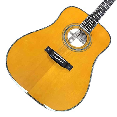 GaYouny Personalizzato 104 cm D corpo forma solido abete superiore palissandro posteriore e lati chitarra acustica elettrica Beatirce (colore: chitarr