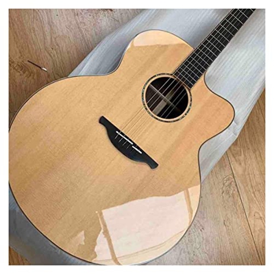 GaYouny Tutto in legno di abete massiccio con intarsio palissandro posteriore Lowds chitarra acustica Beatirce (colore: chitarra, dimensioni: 109,2 cm