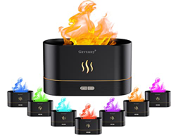 Gzvxuny Diffusore di olio essenziale di fiamma, 7 luci di colore diffusore di aromaterapia, umidificatore d'aria super silenzioso, diffusore elettrico precio