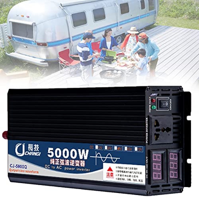 QHYTL Inverter a Onda sinusoidale Pura 5000 w, 12 v/24 v-220 v, Forno a microonde, Piccola Pompa dell'Acqua, fornello a induzione, Utensili elettrici,