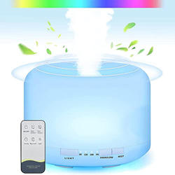 Diffusore di Oli Essenziali 500Ml Umidificatore Ultrasuoni Ambiente Bambini 7Colori Led Aromaterapia Diffusori con Telecomando 3 Modalità di Nebbia D' en oferta