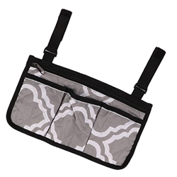 Borsa laterale per sedia a rotelle, comoda pongee in poliestere Utilizza facilmente la custodia per bracciolo per sedia a rotelle con strisce riflette en oferta