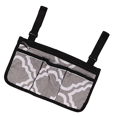 Borsa laterale per sedia a rotelle, comoda pongee in poliestere Utilizza facilmente la custodia per bracciolo per sedia a rotelle con strisce riflette