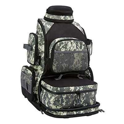 HENGLE Borsa da Pesca Zaino da Pesca con portacanna e parapioggia, Zaino Resistente all'Acqua con Borsa Termica Staccabile Caccia e Pesca (Color : Jun