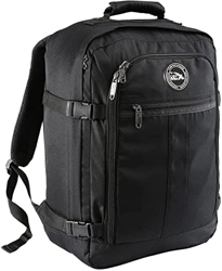 Cabin Max Zaino da viaggio bagaglio a mano, 45 x 36 x 20 cm, dimensioni per Easyjet sotto il sedile, 30 l, Rpet nero, 45x36x20, Zaino Easyjet 45x36x20 precio