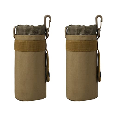 INOOMP 2Pcsbag Borsa per Il Trasporto Della Bottiglia Bollitore Borsa per Custodia Kaki Resistente Custodia per Esterni Portabicchieri